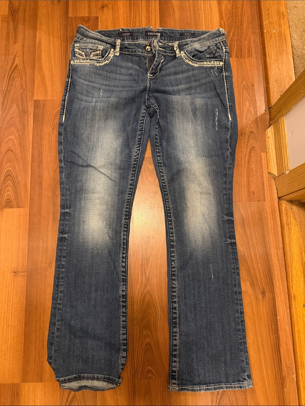 Vigoss Women's Bootcut Jeans in Faded Indigo